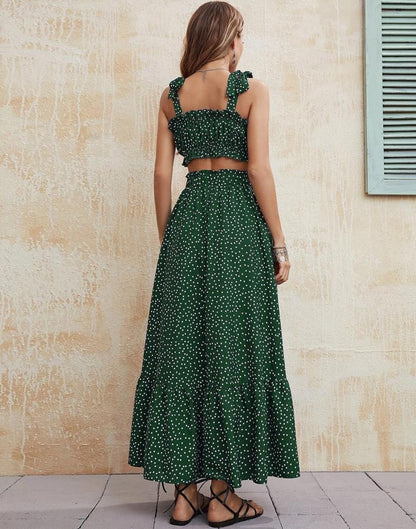 Dark Green Printed Co-ord Set