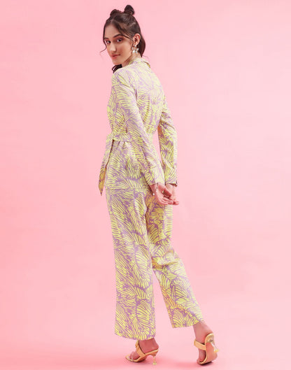 Yellow Printed Co-ord