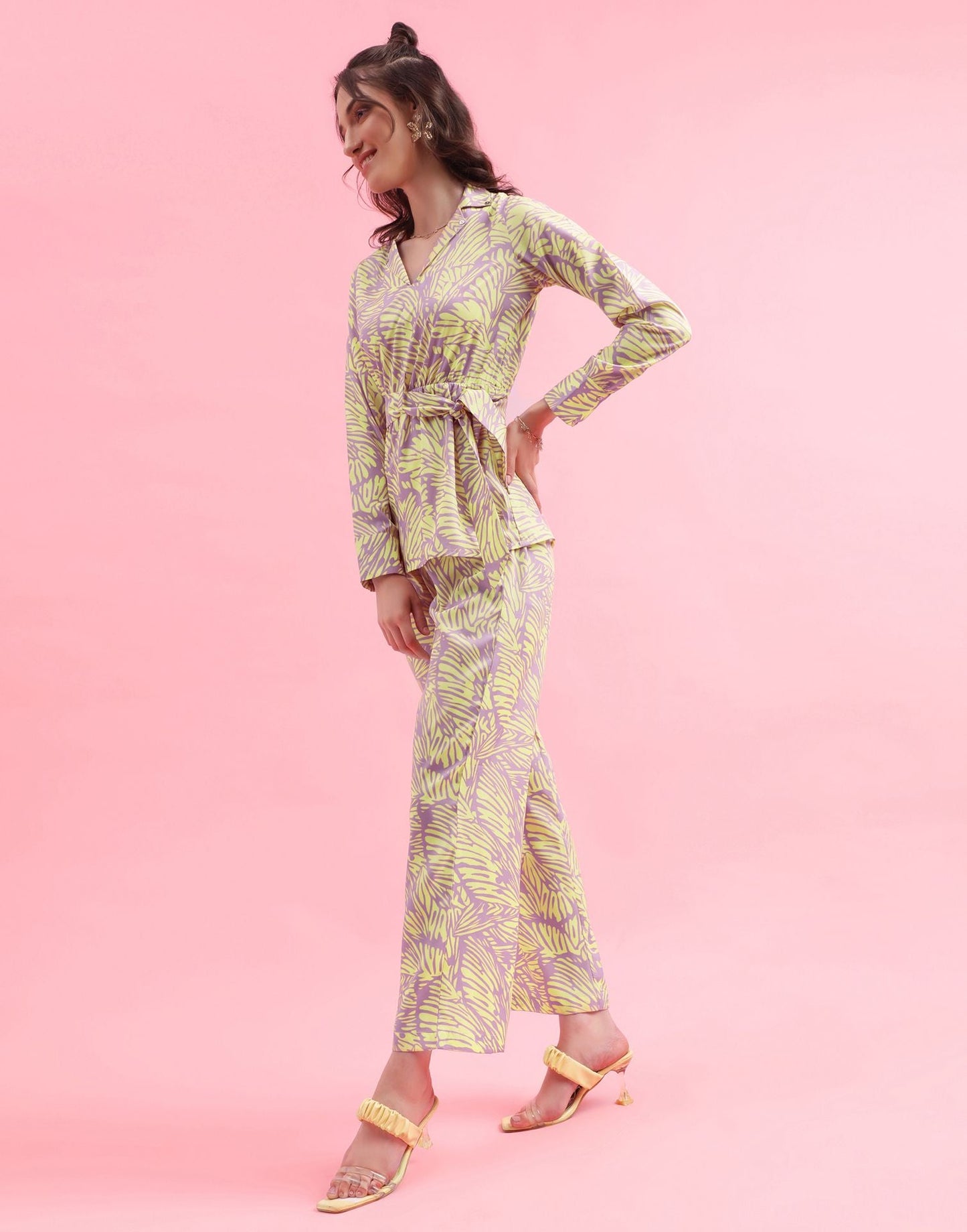 Yellow Printed Co-ord