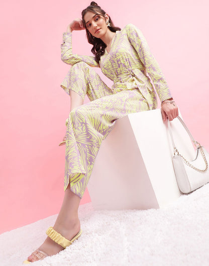Yellow Printed Co-ord