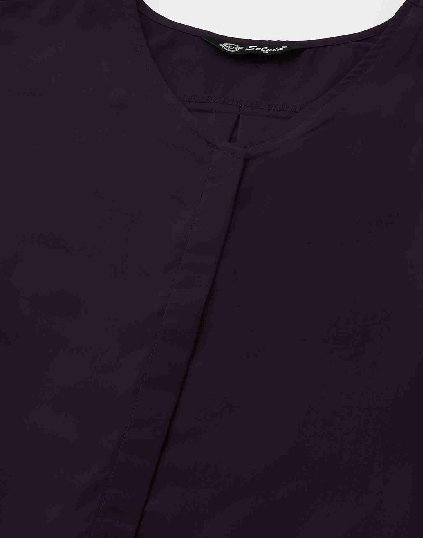 Wine Polyester Plain Top