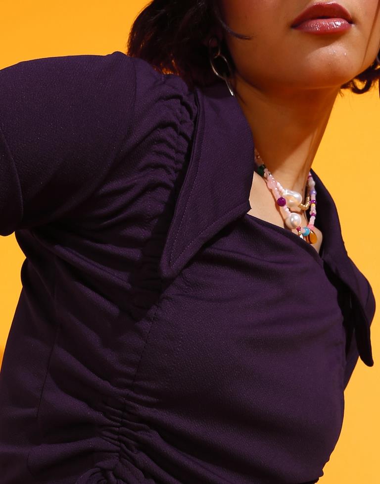 Wine Drawstring Top