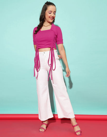 Pink Drawstring Top | Sudathi