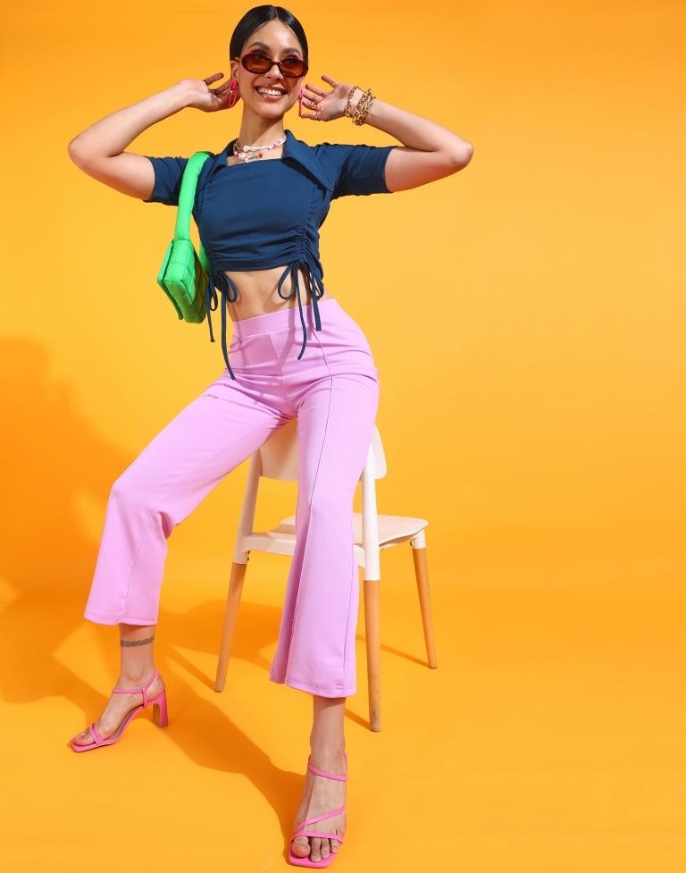 Teal Drawstring Top