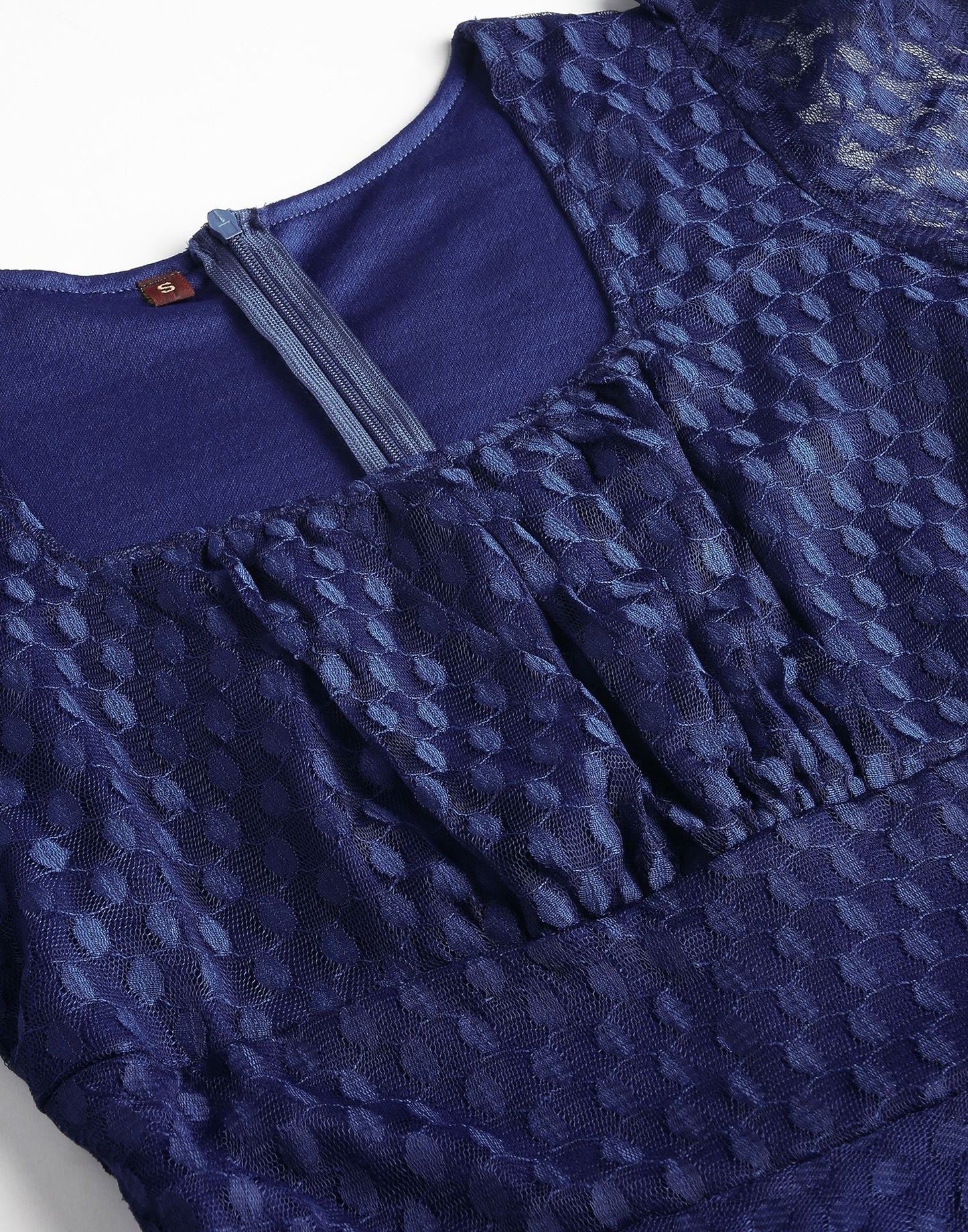 Blue A-Line Plain Dress | Sudathi