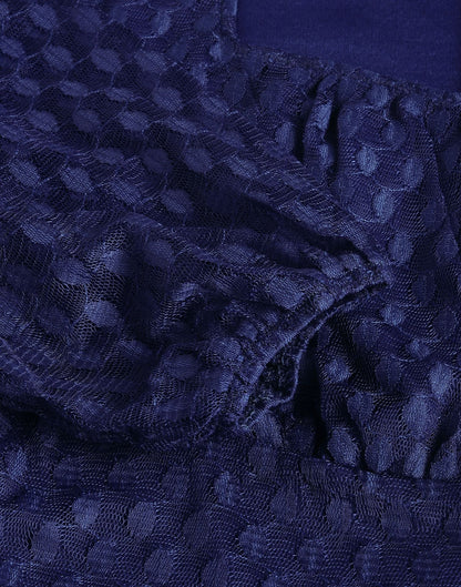 Blue A-Line Plain Dress | Sudathi