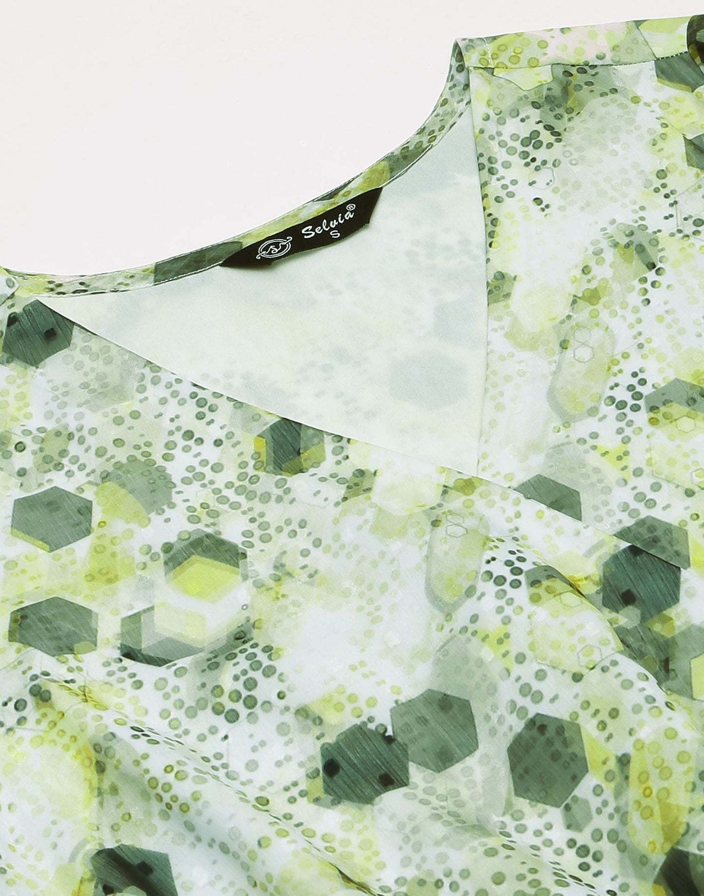 Green Printed Woven Top