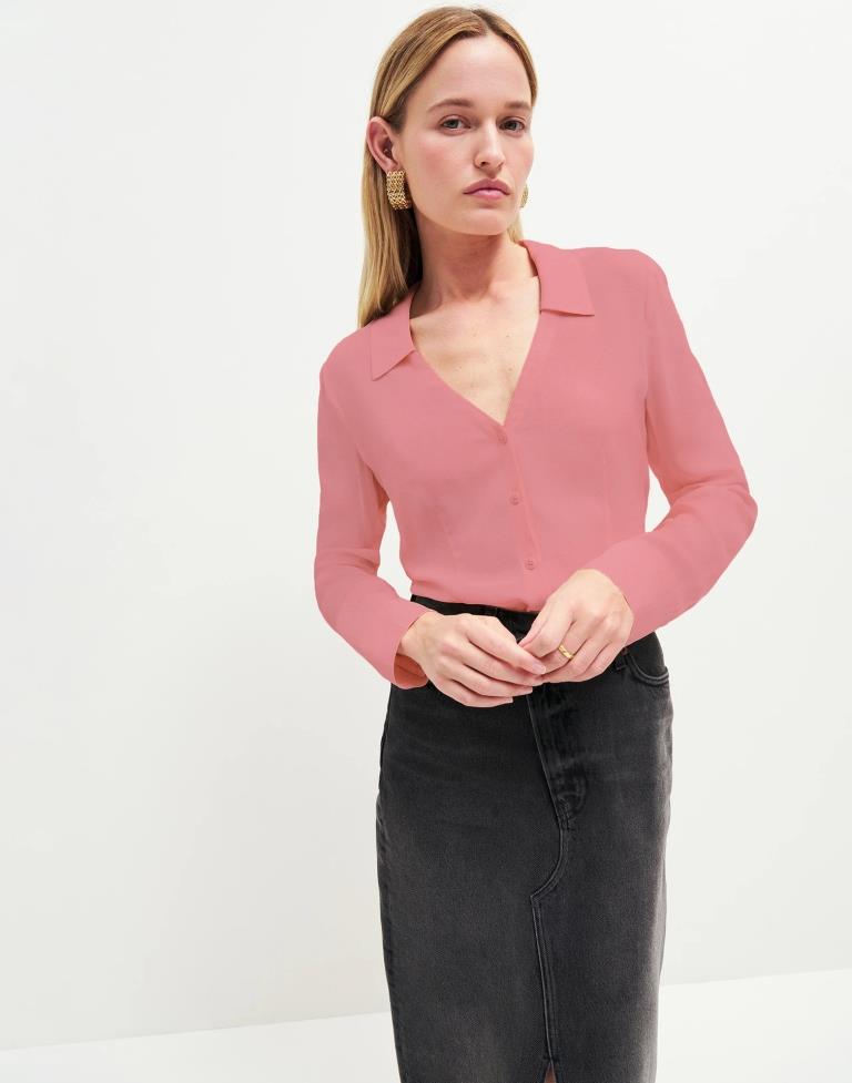 Peach Plain Shirt