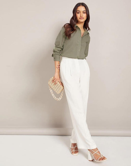 Olive Green Plain Shirt
