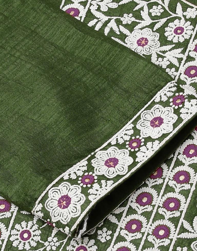 Green Printed Kurta With Pant And Dupatta