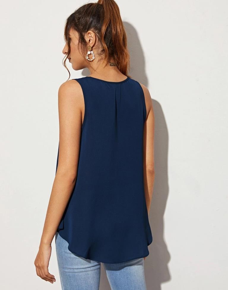 Blue Plain Top