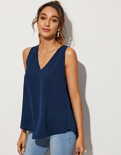Blue Plain Top