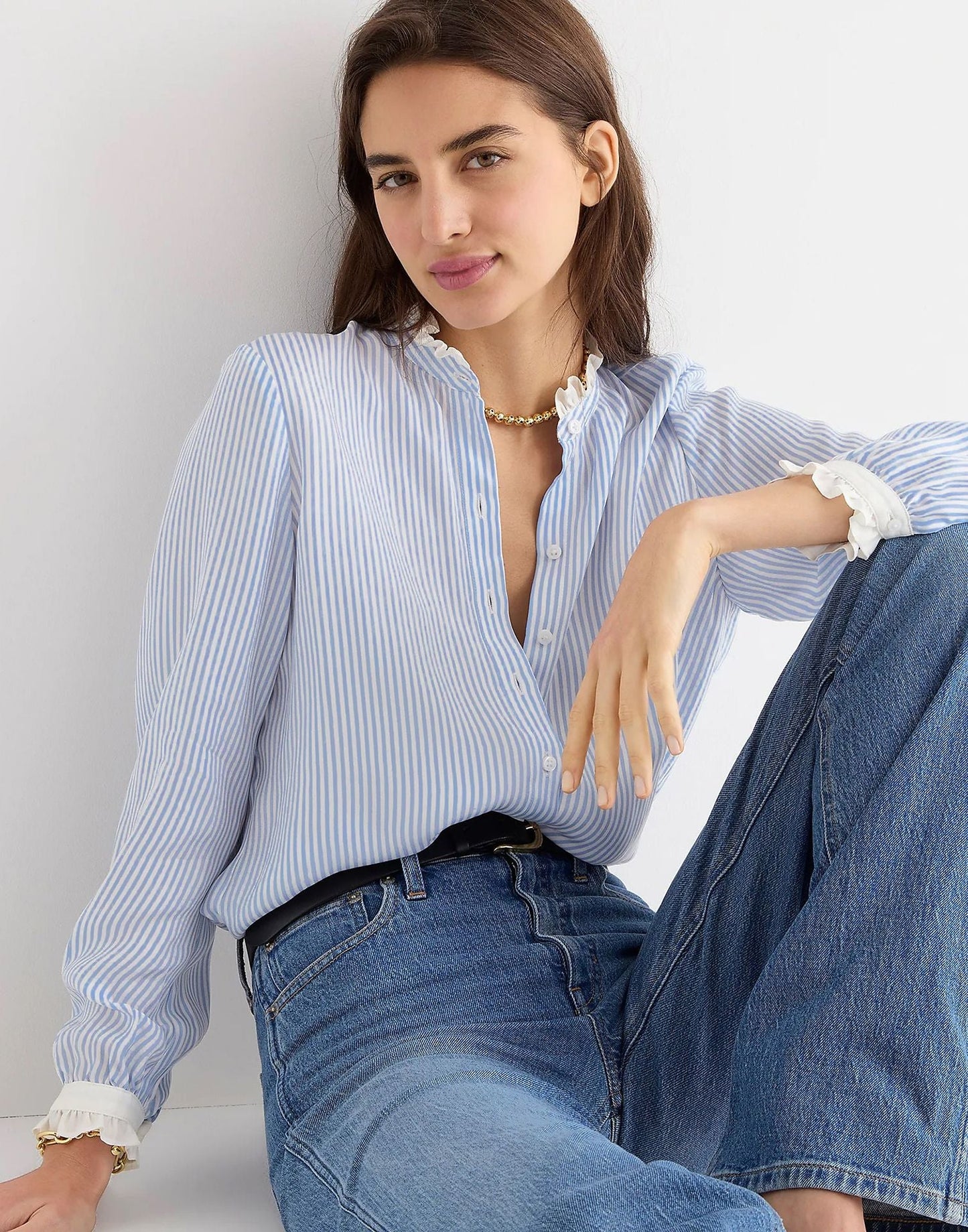 Light Blue Printed Shirt