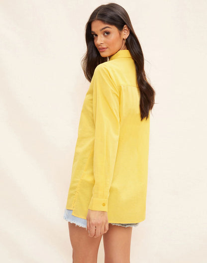 Yellow Plain Cotton Shirt