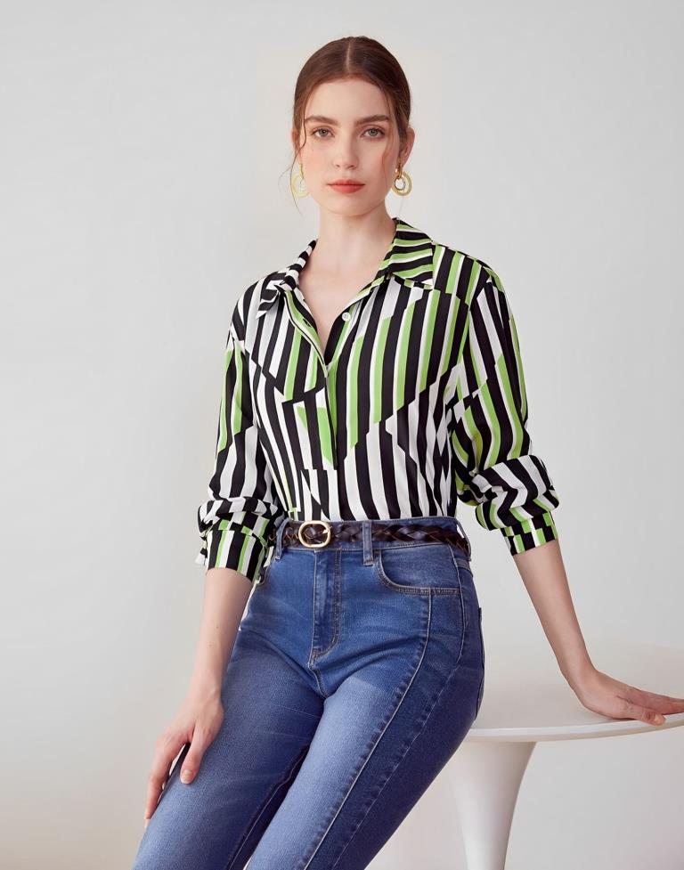 White Printed Shirt