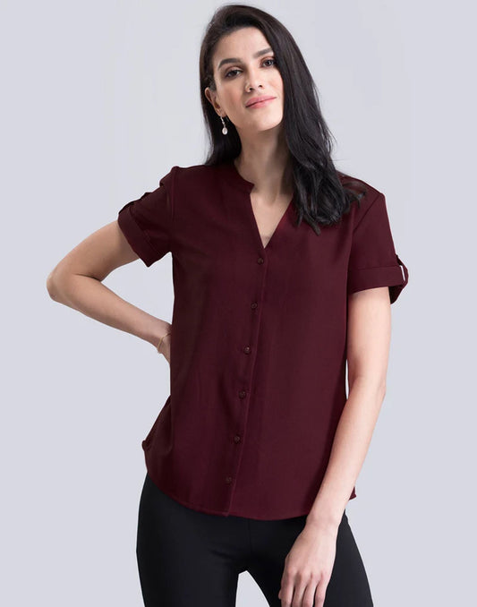 Maroon Plain Shirt