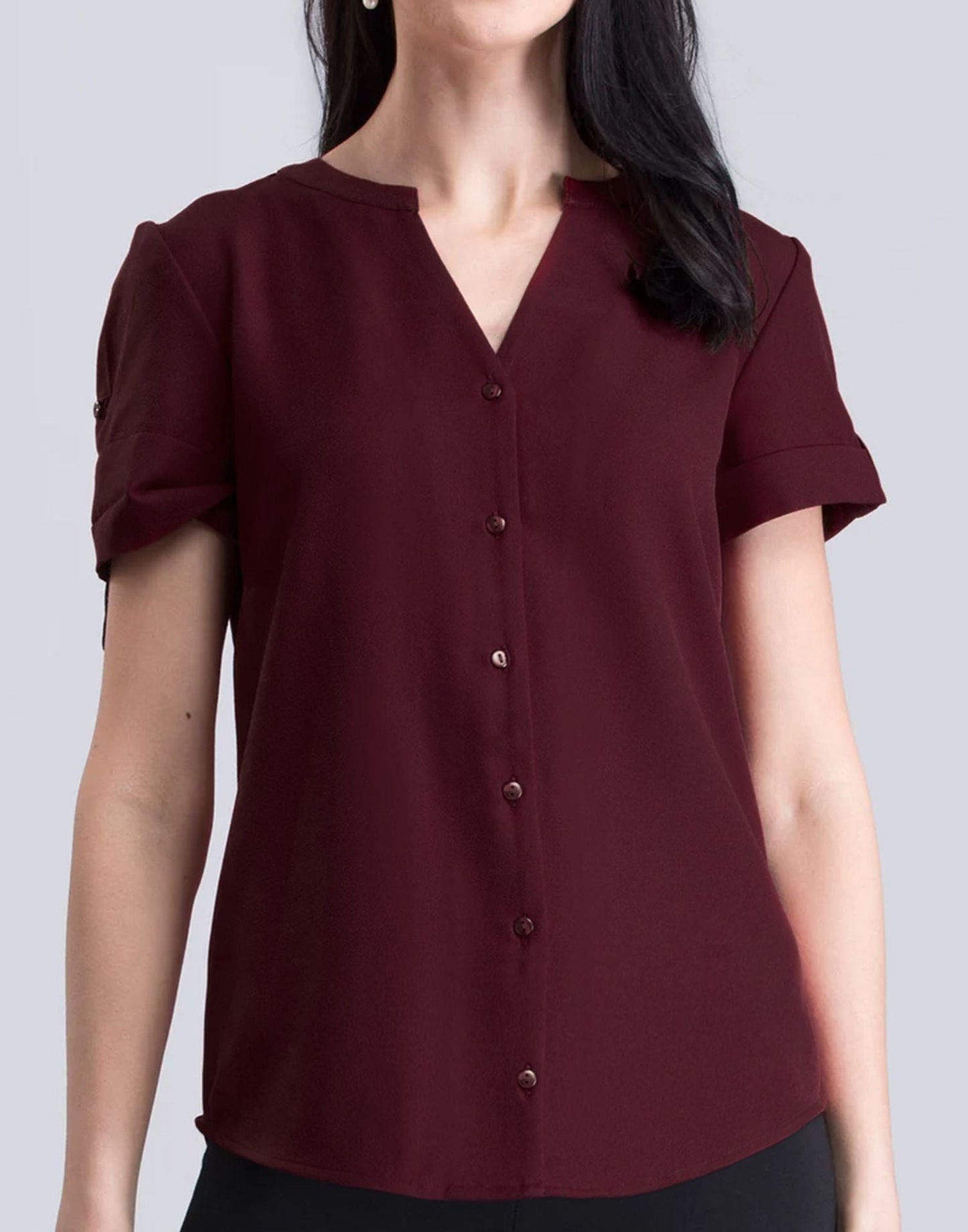 Maroon Plain Shirt