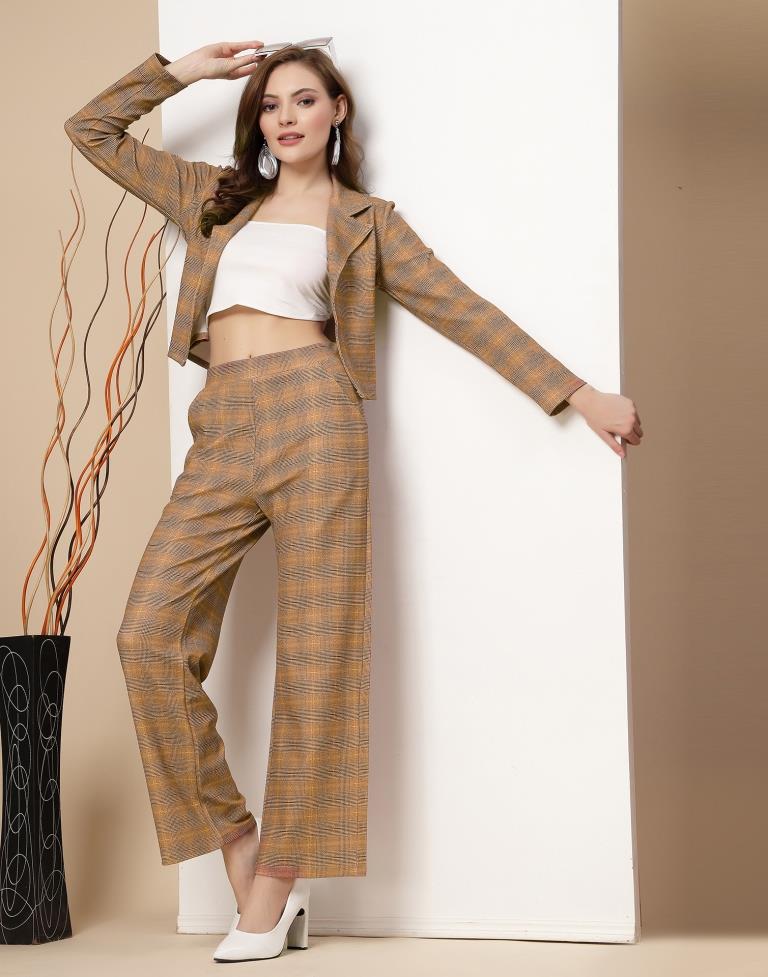 Brown Printed Co-ord Set