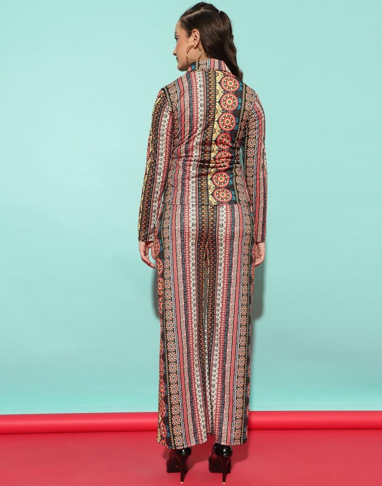 Multicoloured Printed Co-ord Set | Leemboodi