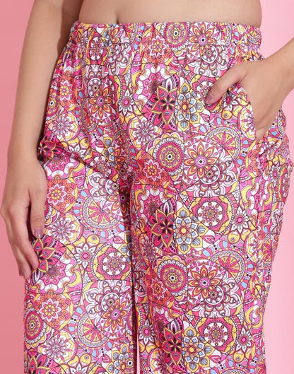 Pink Printed Co-ord Set | Leemboodi