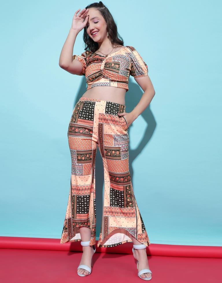 Multicoloured Printed Co-ord Set | Leemboodi