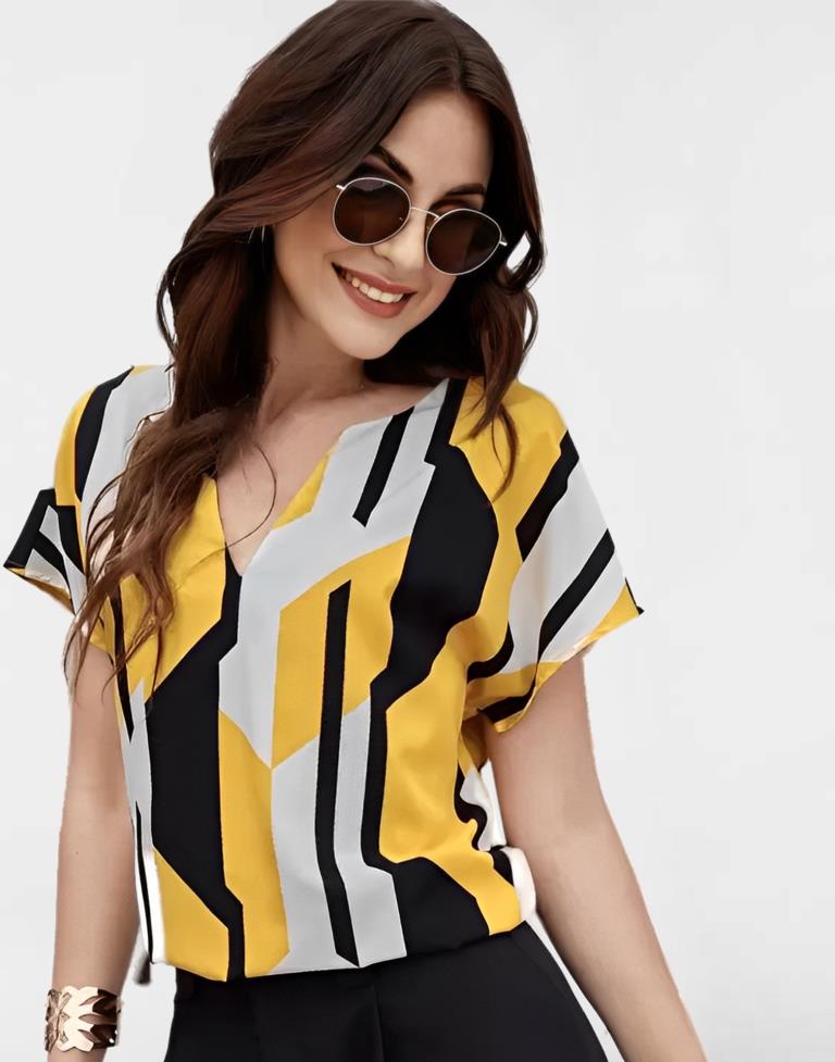 Multicoloured Casual Printed top