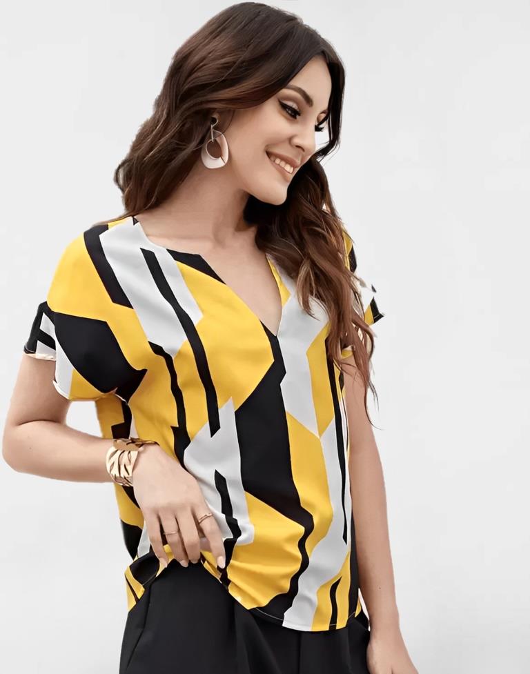 Multicoloured Casual Printed top