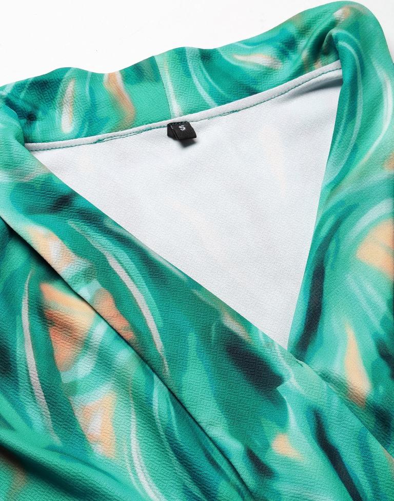 Green Printed Top