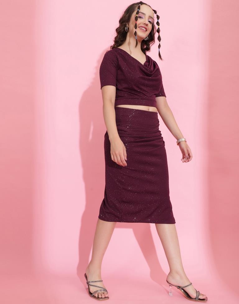 Purple Plain Co-ord Set