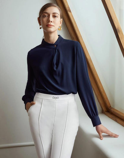 Navy Blue ester Plain Top