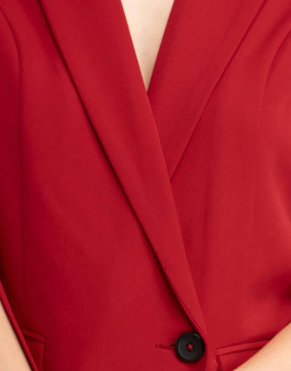 Red Printed Slit Dress