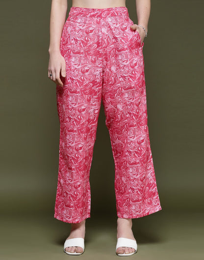 Pink Printed Cotton Co-ord Set