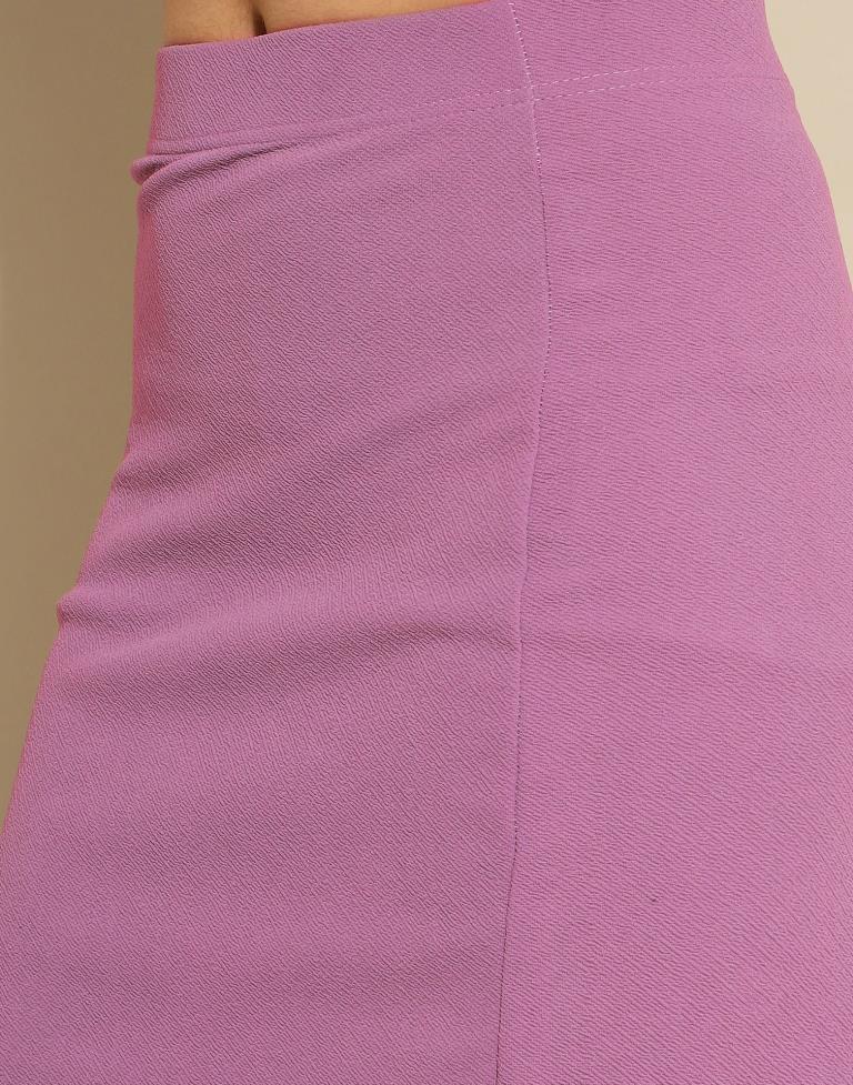 Lavender Lycra Plain Co-ord Set