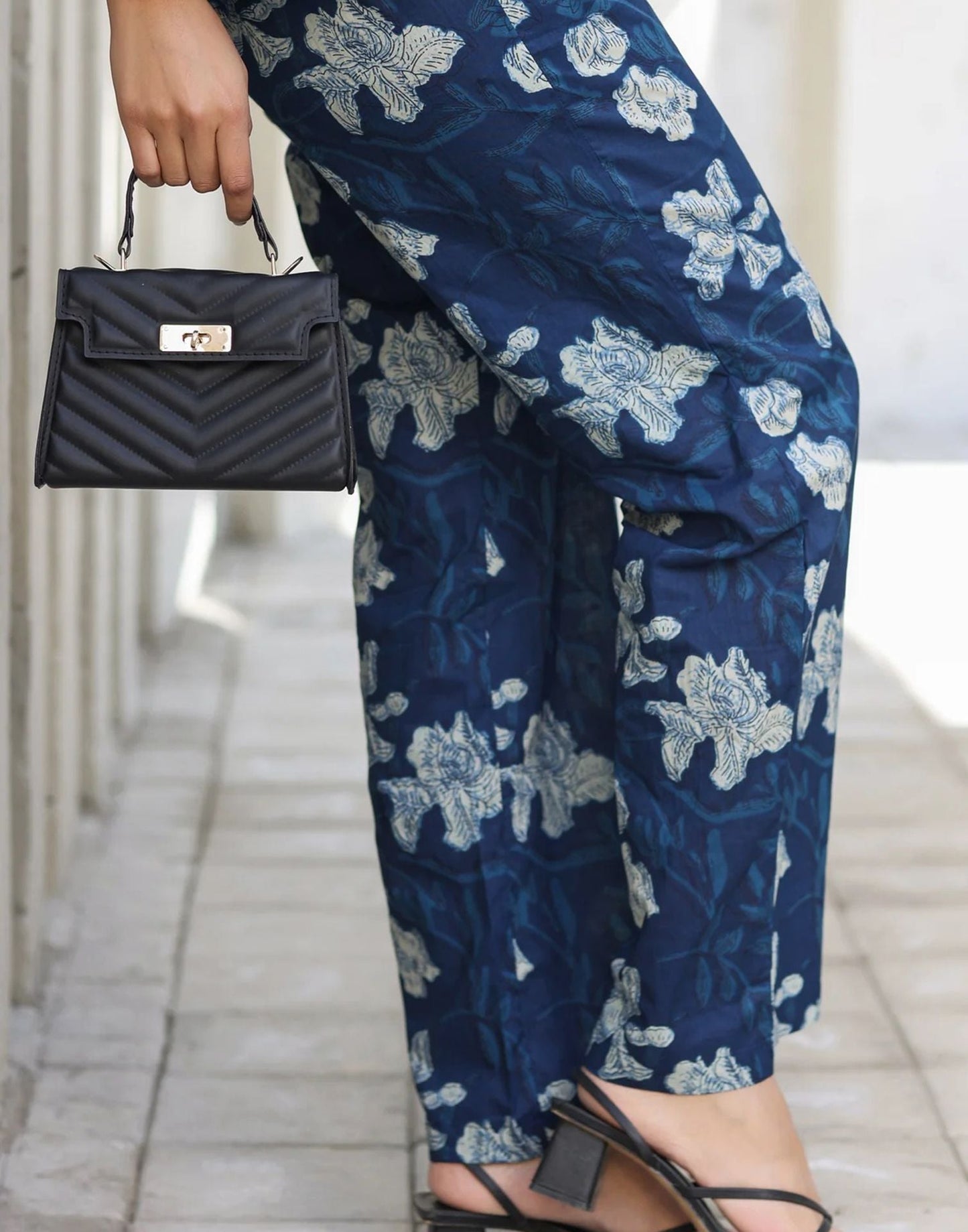 Blue Printed Rayon Co-ord Set