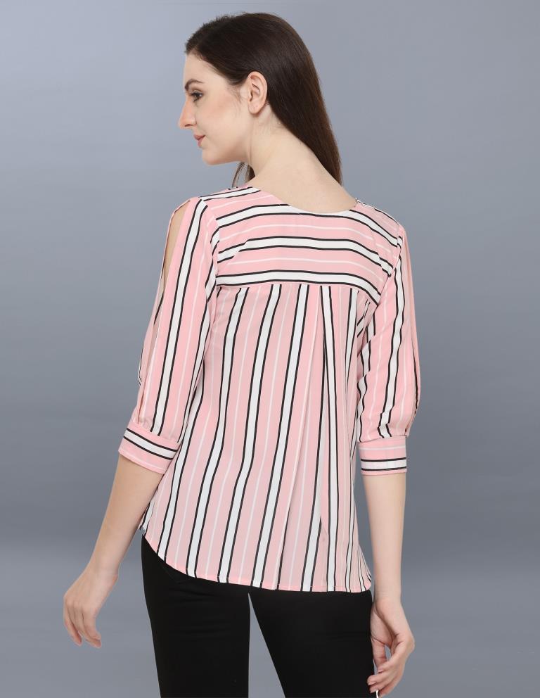 Marvelous Pink Coloured Printed Crepe Tops | Sudathi