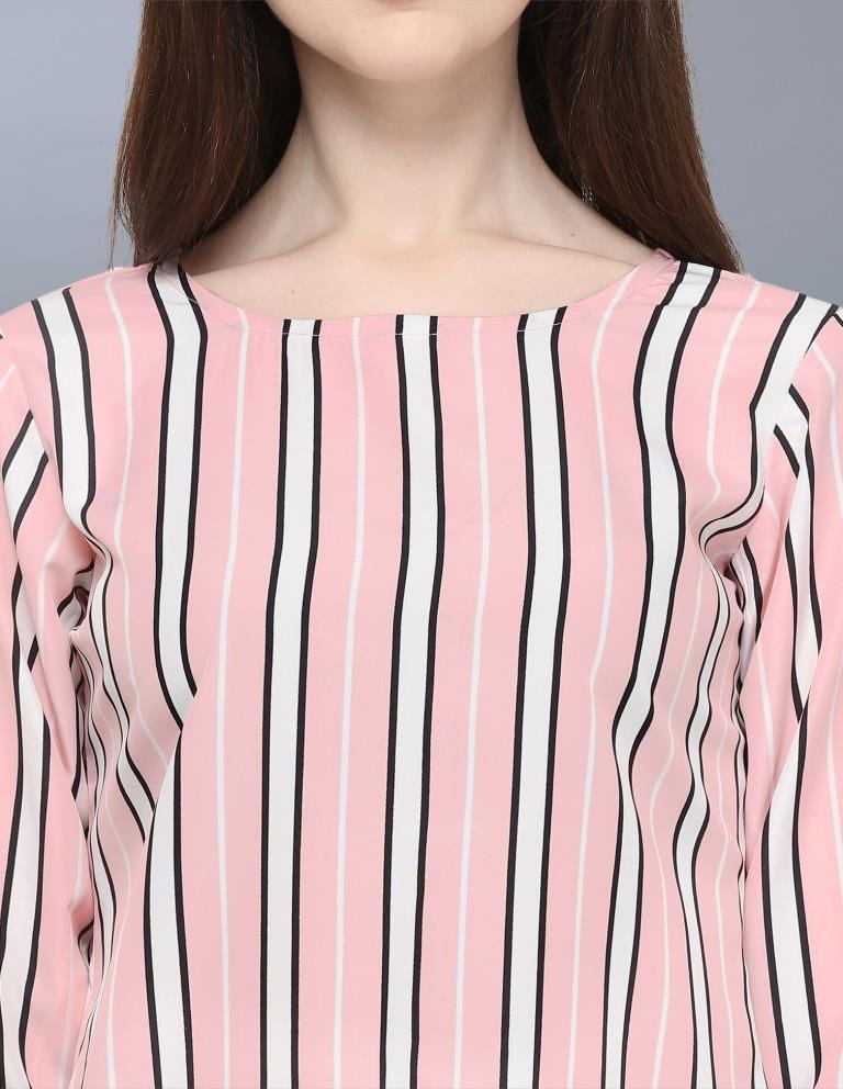 Marvelous Pink Coloured Printed Crepe Tops | Sudathi