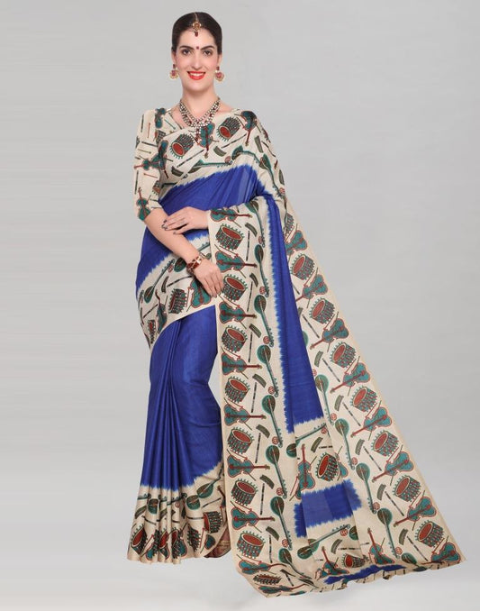 Blue Art Silk Saree | Sudathi