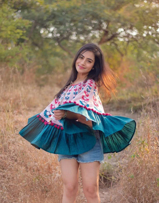 Light Pink Embroidery Cotton Top