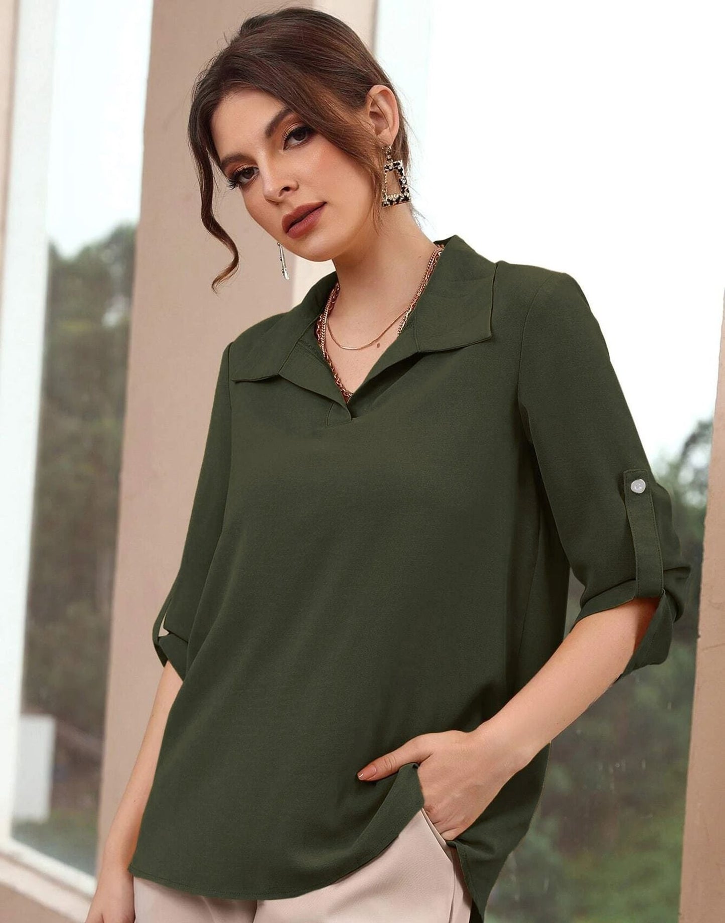 Mehndi Green Plain Top