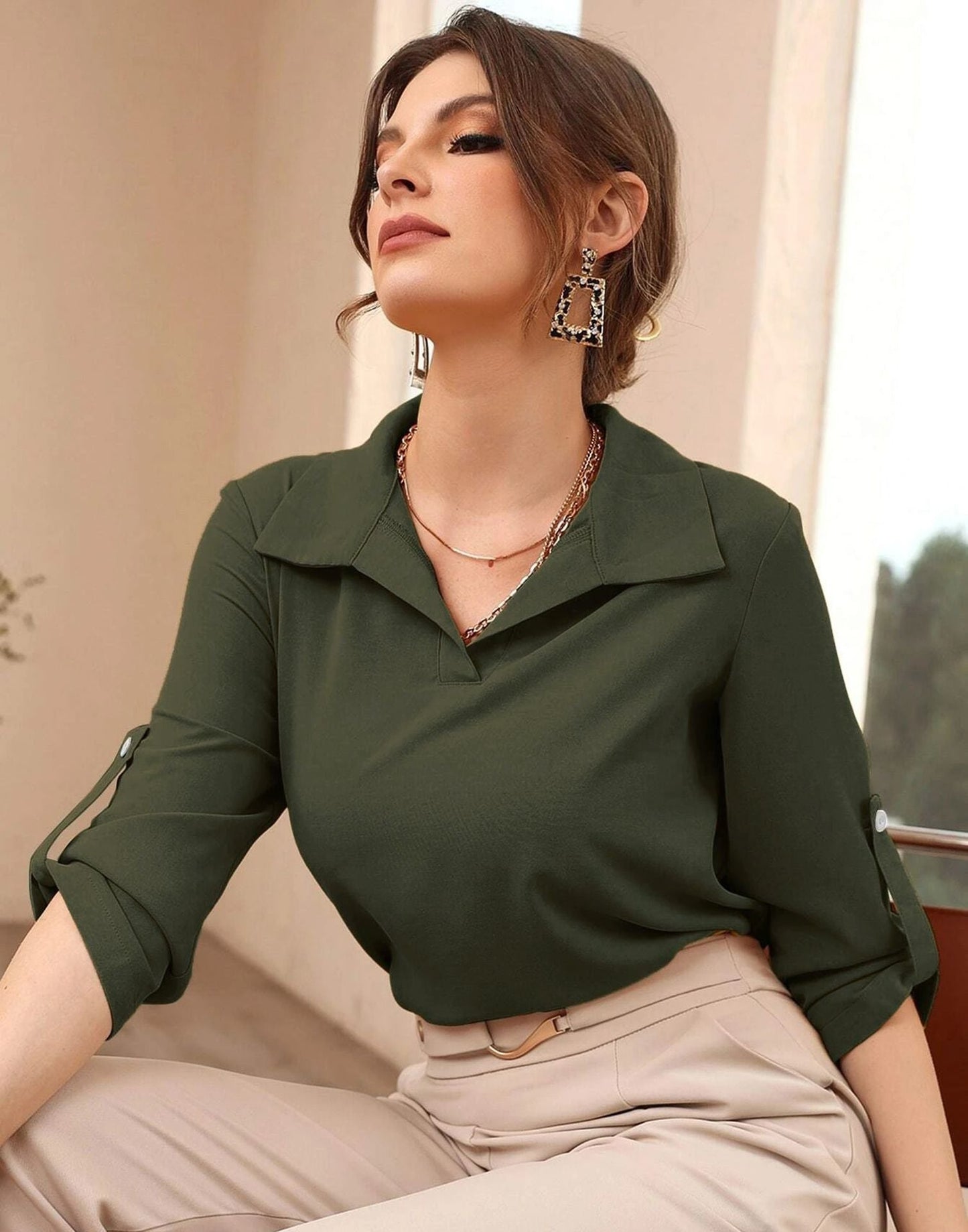 Mehndi Green Plain Top