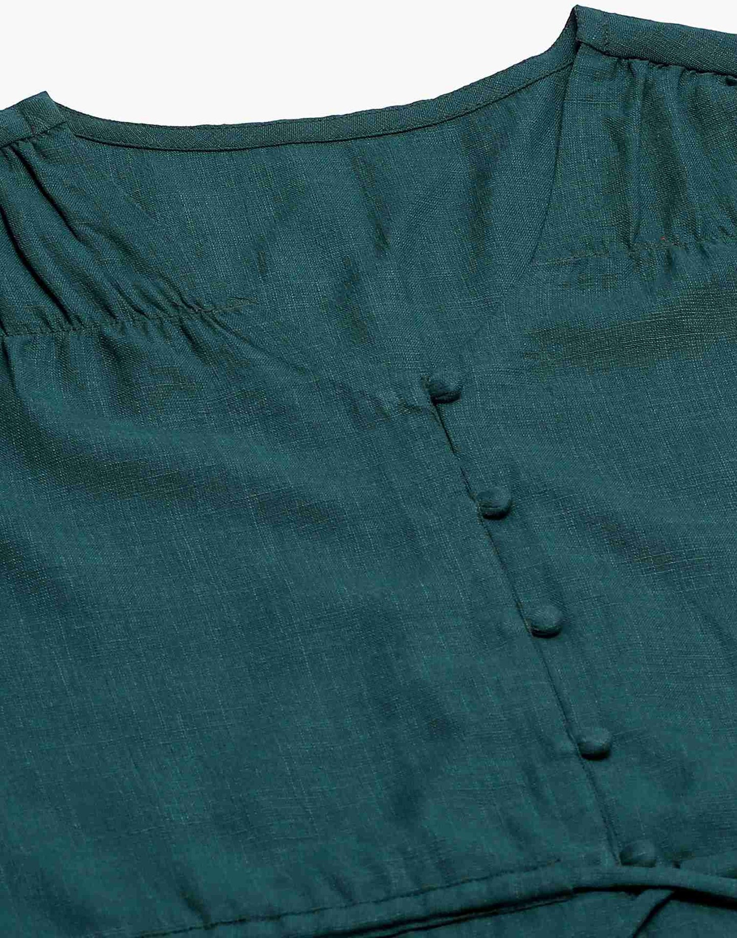 Green Cotton Plain Top