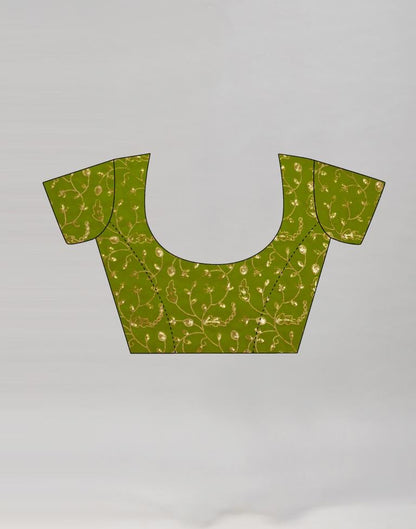 Ready to Wear Green Georgette Printed Saree