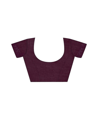 Ready to Wear Wine Chiffon Zari Saree