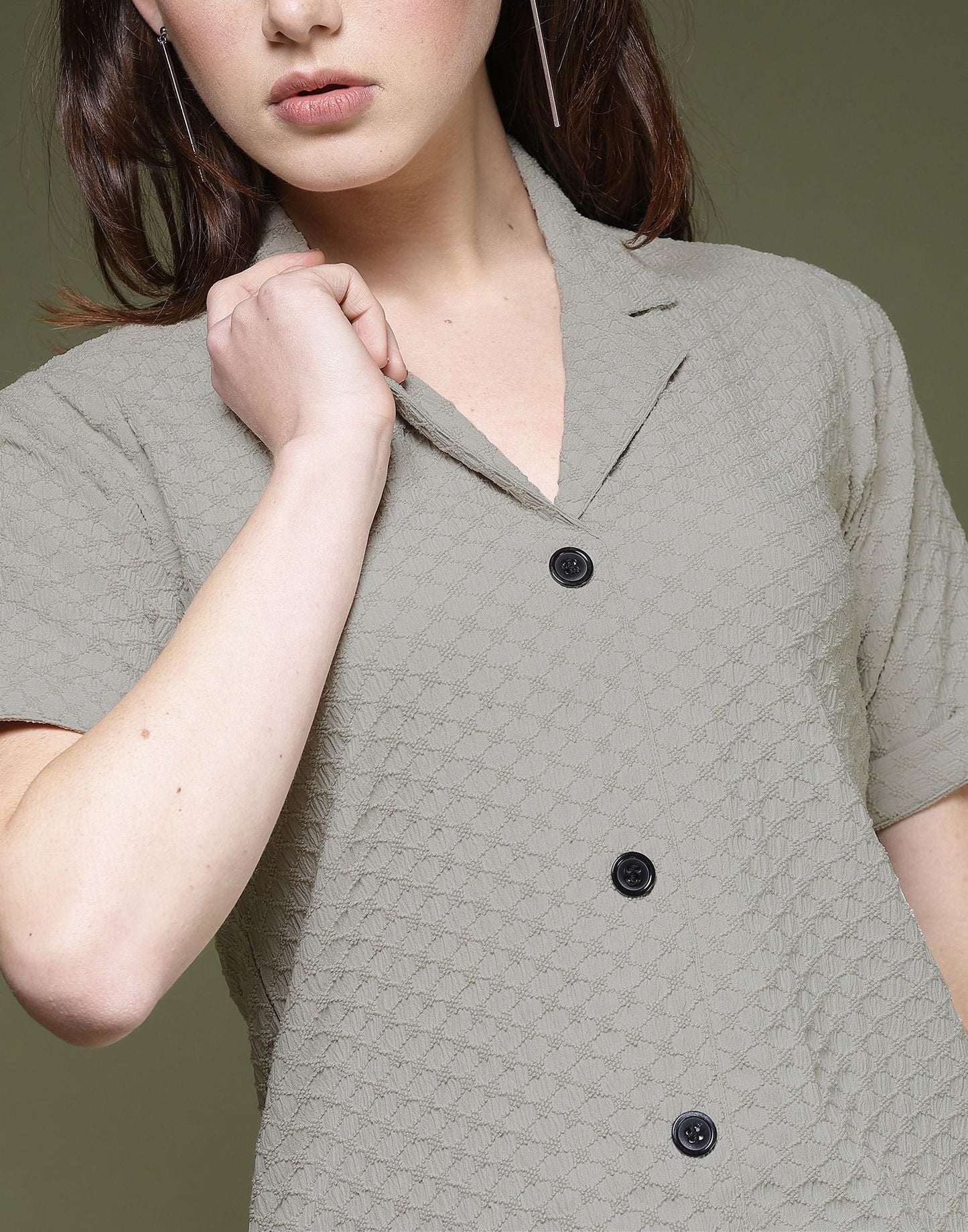 Grey Plain Lycra Shirt