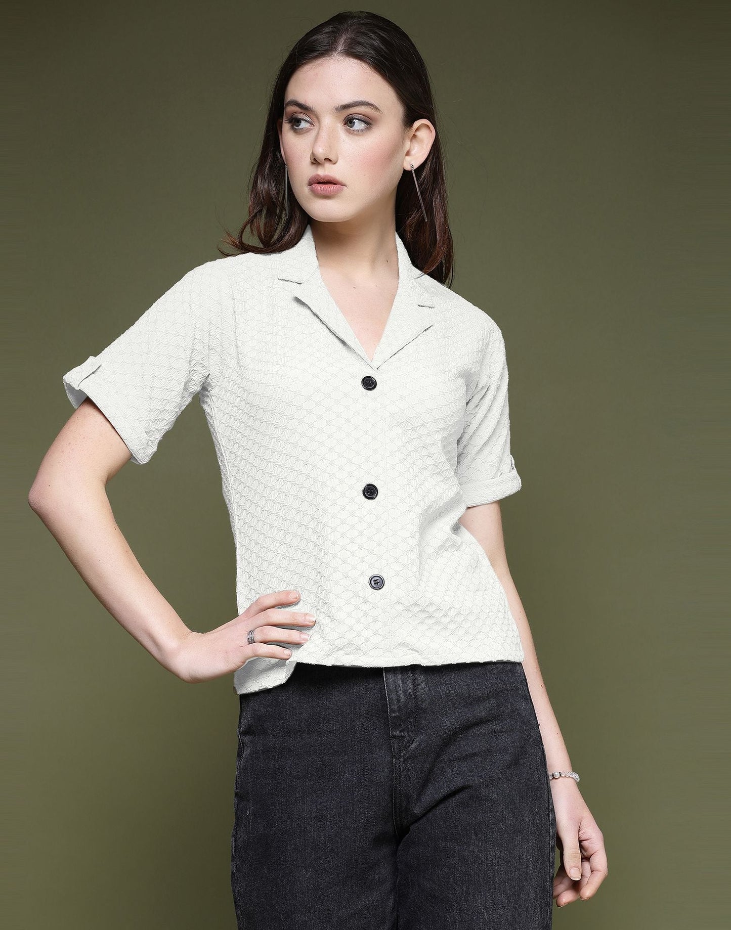 White Plain Lycra Shirt