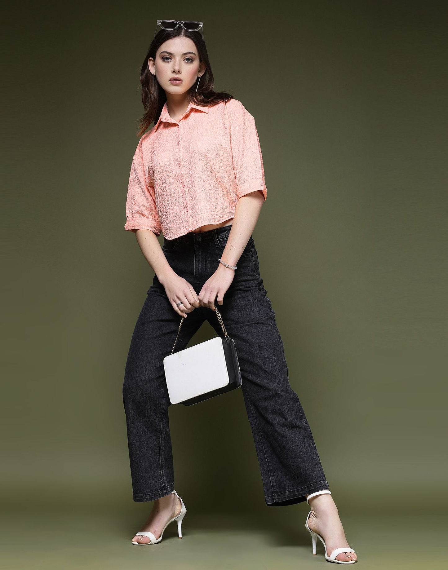 Peach Plain Lycra Shirt