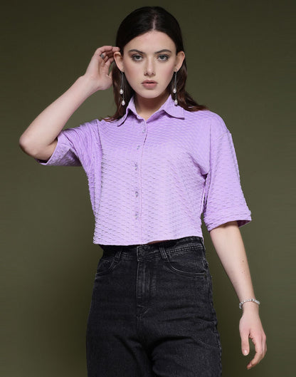 Purple Plain Lycra Shirt