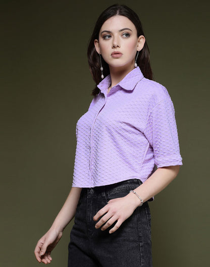 Purple Plain Lycra Shirt