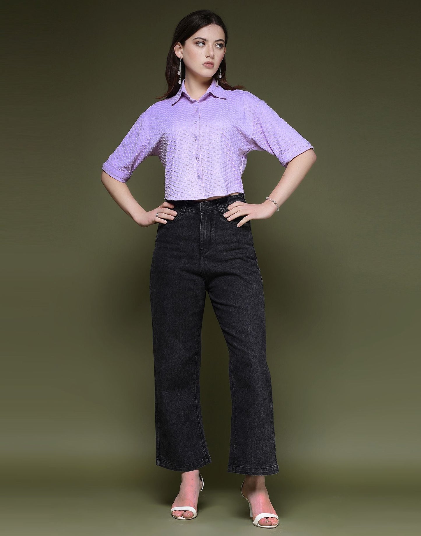 Purple Plain Lycra Shirt