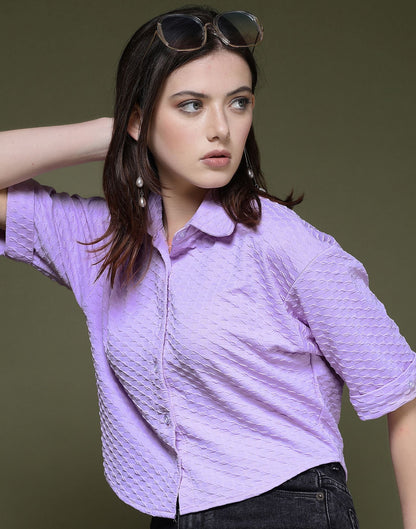 Purple Plain Lycra Shirt